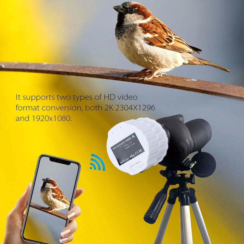 4MP WiFi Telescope Eyepiece Camera Wireless Digital Eyepiece For 118197in Sighting Telescopes 0