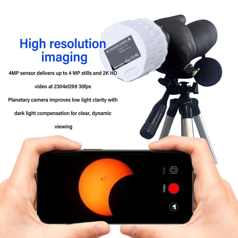 4MP WiFi Telescope Eyepiece Camera Wireless Digital Eyepiece For 118197in Sighting Telescopes 1