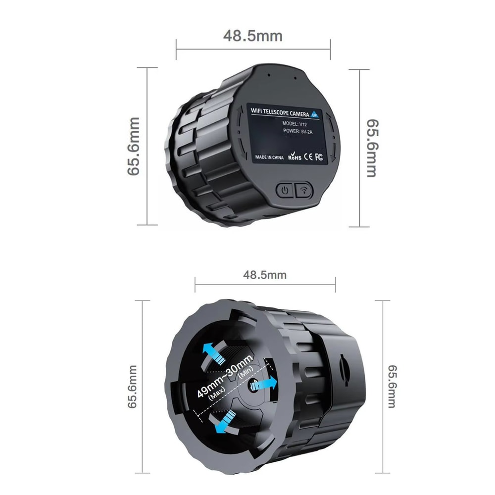 4MP WiFi Telescope Eyepiece Camera Wireless Digital Eyepiece For 118197in Sighting Telescopes 5
