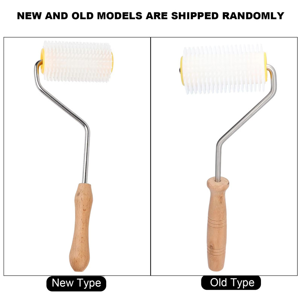 Honey Uncapping Roller With Wooden Handle Easy Beehive Uncapping Tool For Frames Extracting 5