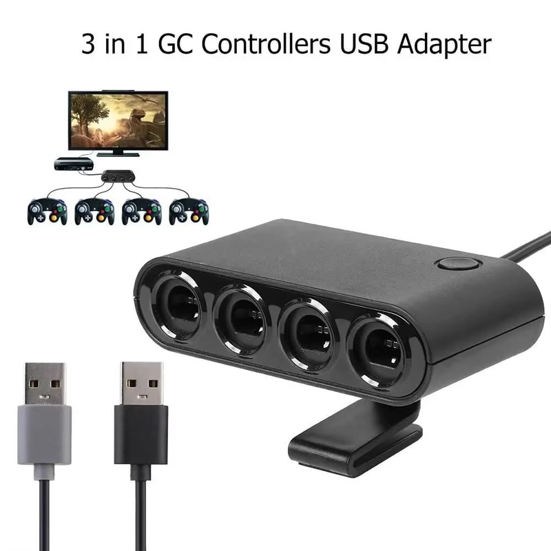 4Port GameCube Controller USB Adapter For Nintendo Switch Wii U PC NGC 1