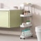 Bathroom Storage Rack With Wheels 34 Tier Slim Rolling Utility Cart For Bathroom Kitchen Living R 1