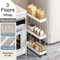 Bathroom Storage Rack With Wheels 34 Tier Slim Rolling Utility Cart For Bathroom Kitchen Living R 4