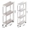 Bathroom Storage Rack With Wheels 34 Tier Slim Rolling Utility Cart For Bathroom Kitchen Living R 5