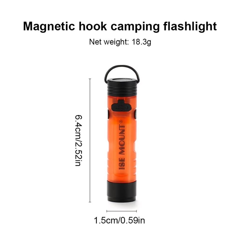 LED Magnetic Pocket Work Light Small Handheld Flashlight With Hook TypeC Charging 7