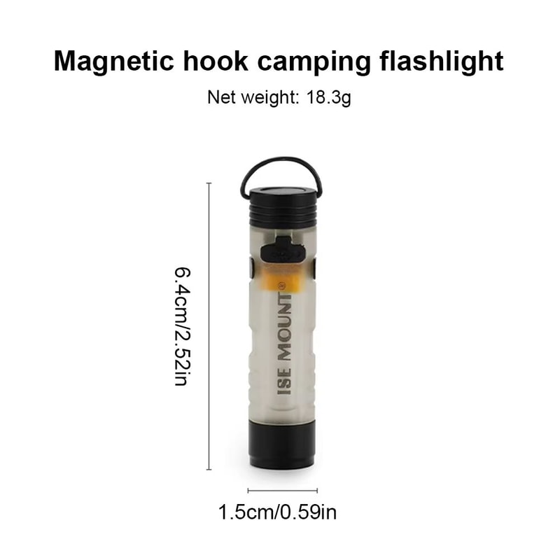 LED Magnetic Pocket Work Light Small Handheld Flashlight With Hook TypeC Charging 11