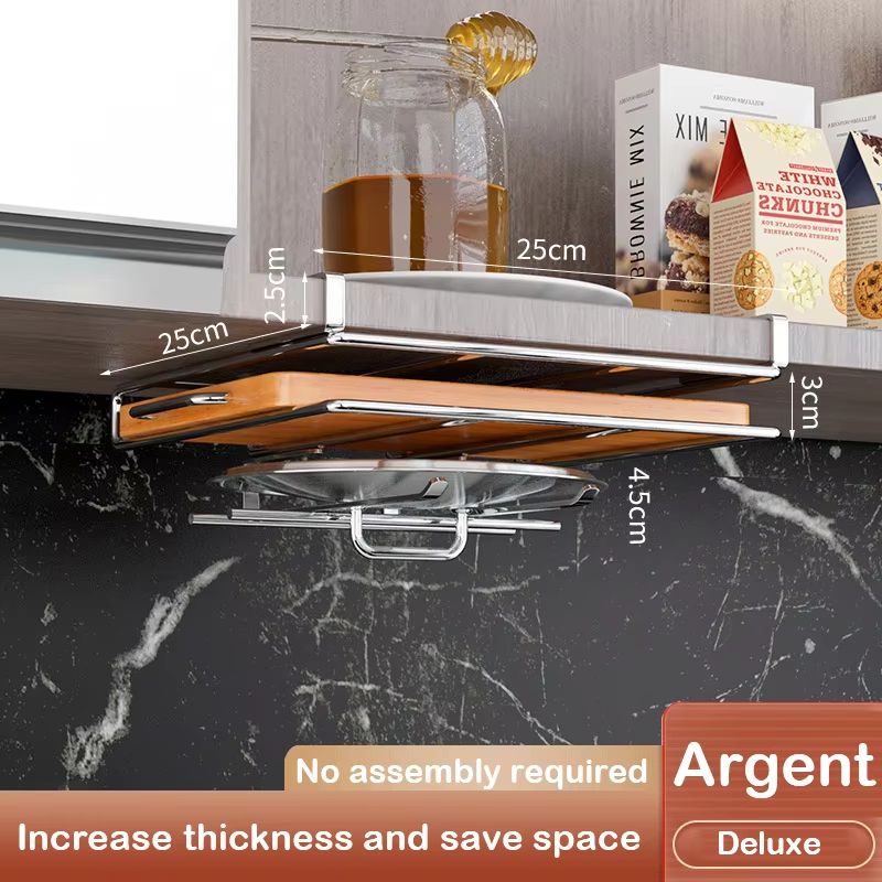 UnderCabinet Basket Storage Shelf Cutting Board Rack For Kitchen Home Organisers 16