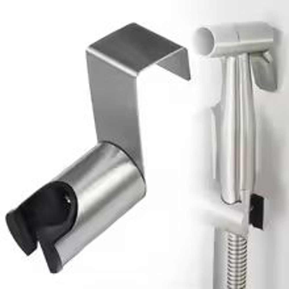 Stainless Steel Bidet Sprayer Holder Toilet Hanging Hook For Hand Shower 1