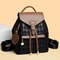 Soft PU Leather Multifunctional Womens Backpack Casual Black College Travel Shoulder Bag 0