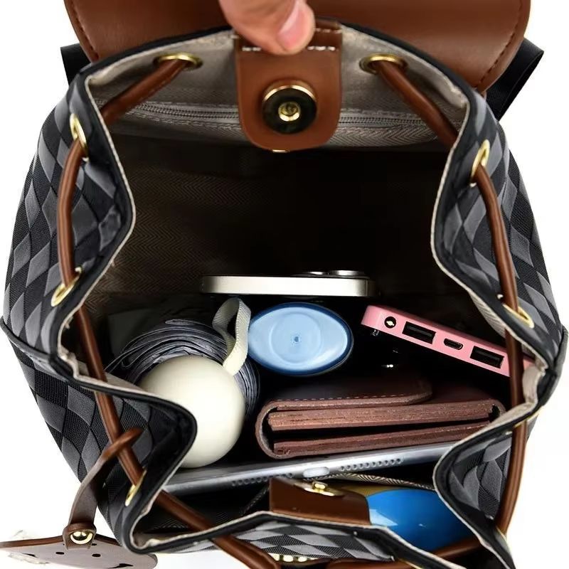 Soft PU Leather Multifunctional Womens Backpack Casual Black College Travel Shoulder Bag 3