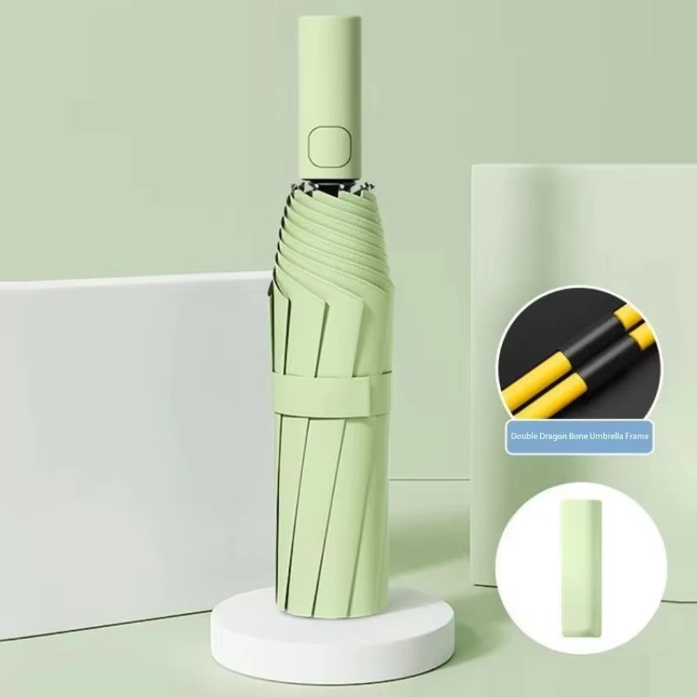 24Bone Automatic Folding Umbrella DoubleLayer Windproof Design With SPF 50 UV Protection 5