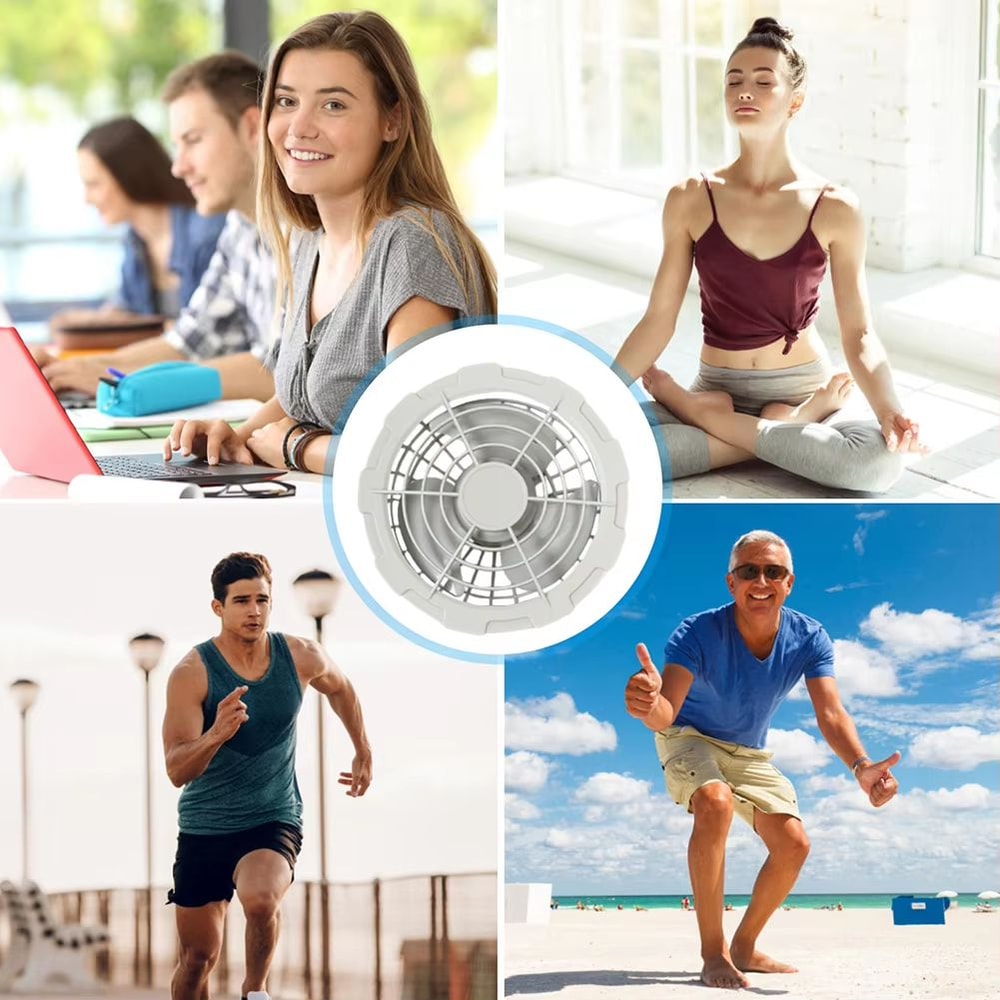 Wearable Cooling Vest With Dual Ice Fans For Outdoor Work And Extreme Heat 2