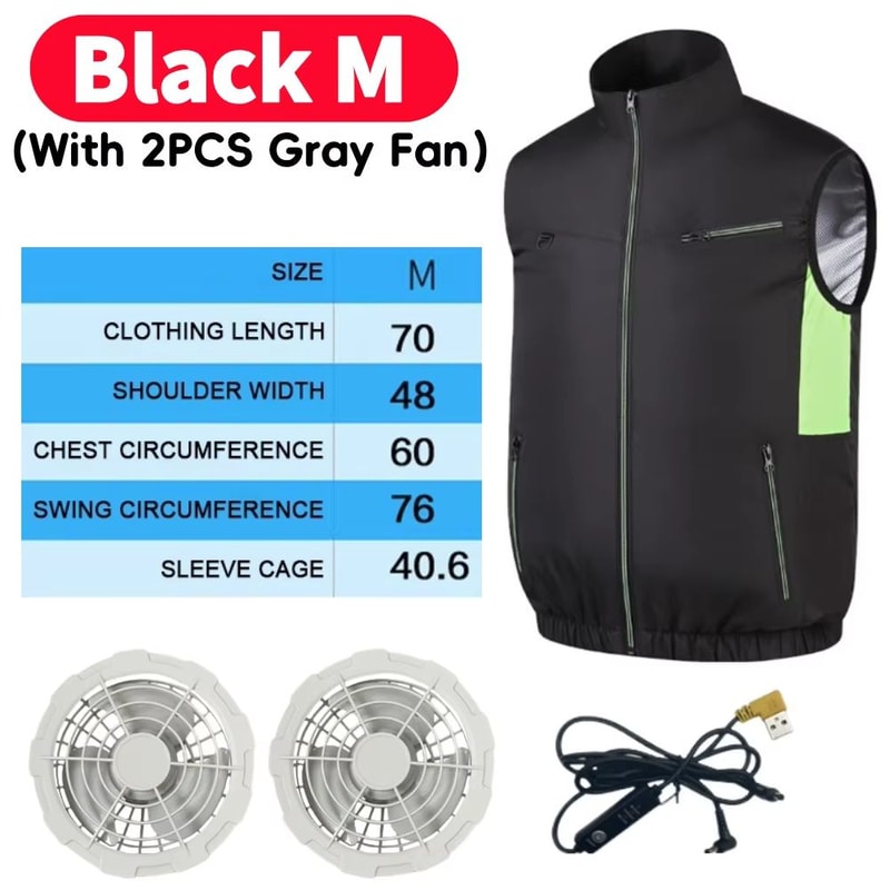 Wearable Cooling Vest With Dual Ice Fans For Outdoor Work And Extreme Heat 15