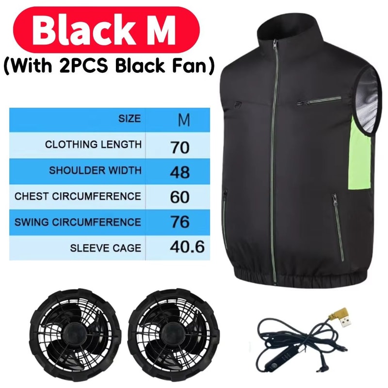 Wearable Cooling Vest With Dual Ice Fans For Outdoor Work And Extreme Heat 16