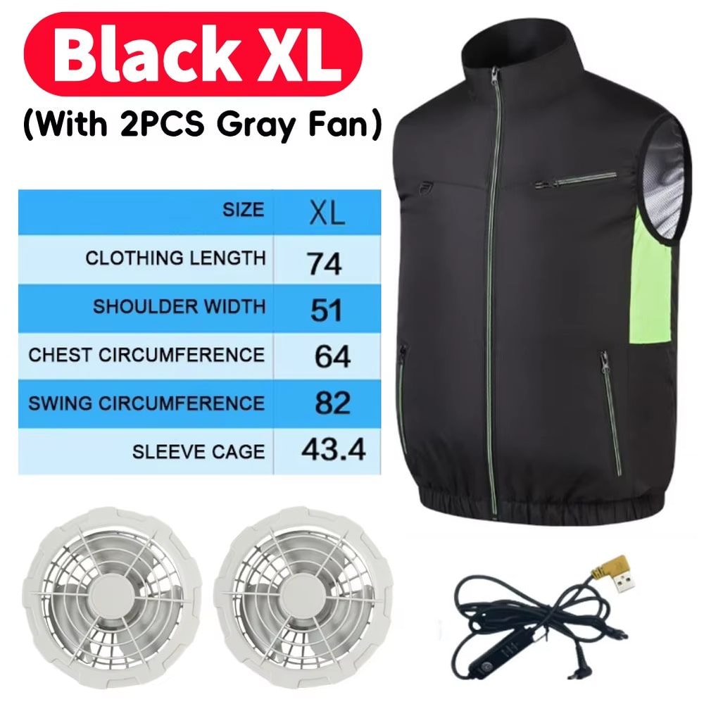 Wearable Cooling Vest With Dual Ice Fans For Outdoor Work And Extreme Heat 19
