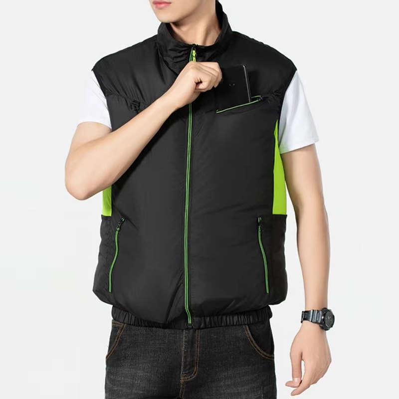 Wearable Cooling Vest With Dual Ice Fans For Outdoor Work And Extreme Heat 3