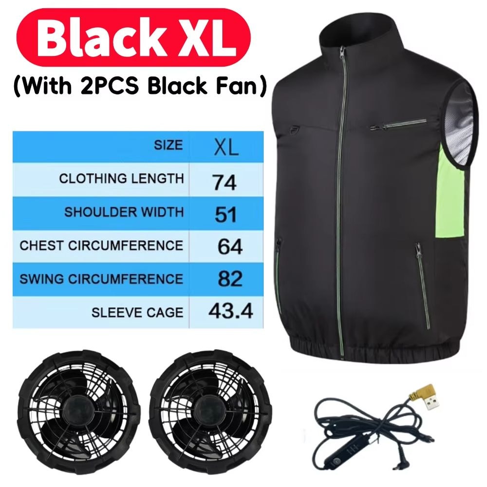 Wearable Cooling Vest With Dual Ice Fans For Outdoor Work And Extreme Heat 6