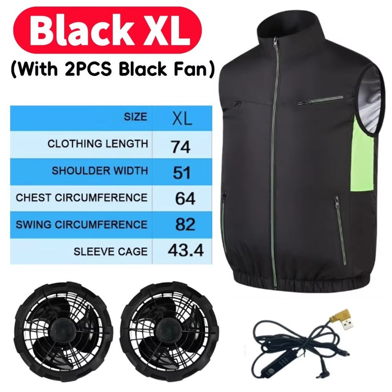 Wearable Cooling Vest With Dual Ice Fans For Outdoor Work And Extreme Heat 6