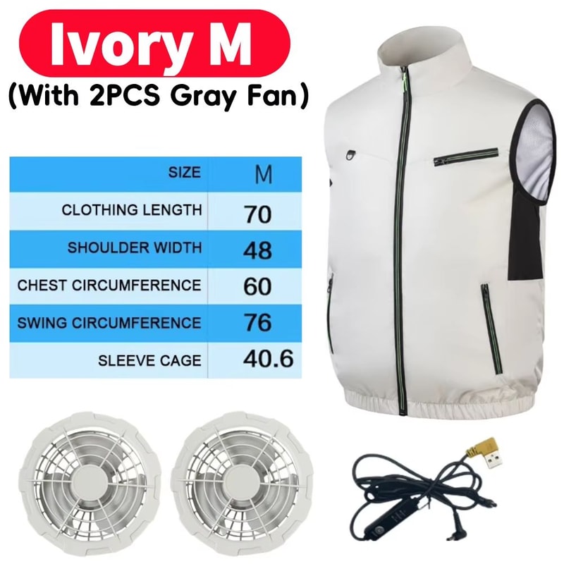 Wearable Cooling Vest With Dual Ice Fans For Outdoor Work And Extreme Heat 21
