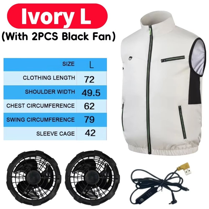 Wearable Cooling Vest With Dual Ice Fans For Outdoor Work And Extreme Heat 22