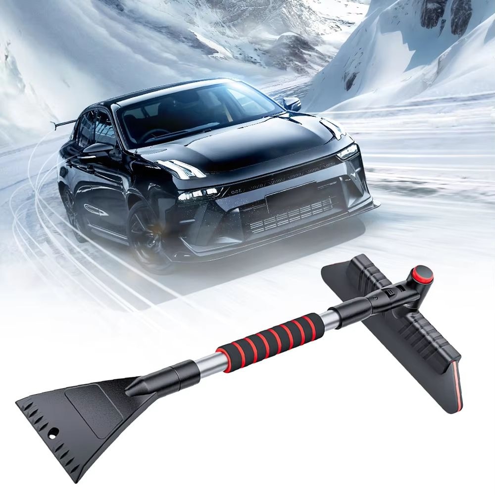 2 In 1 Extendable Ice Scraper And Retractable Snow Remover For Windshields 1