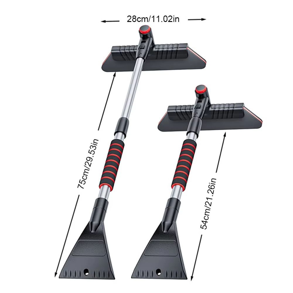 2 In 1 Extendable Ice Scraper And Retractable Snow Remover For Windshields 5