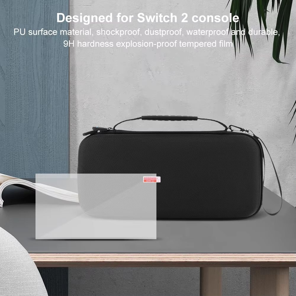 Protective Carrying Case With Tempered Glass Screen Protector For Nintendo Switch 2 2
