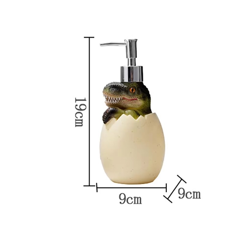 Cute Dinosaur Reusable Liquid Soap Dispenser With Leak Proof Pump For Bathroom And Vanity Use 10