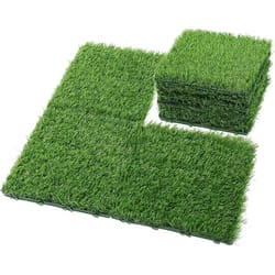 interlocking artificial grass turf tiles 12x12in for garden and outdoor decor