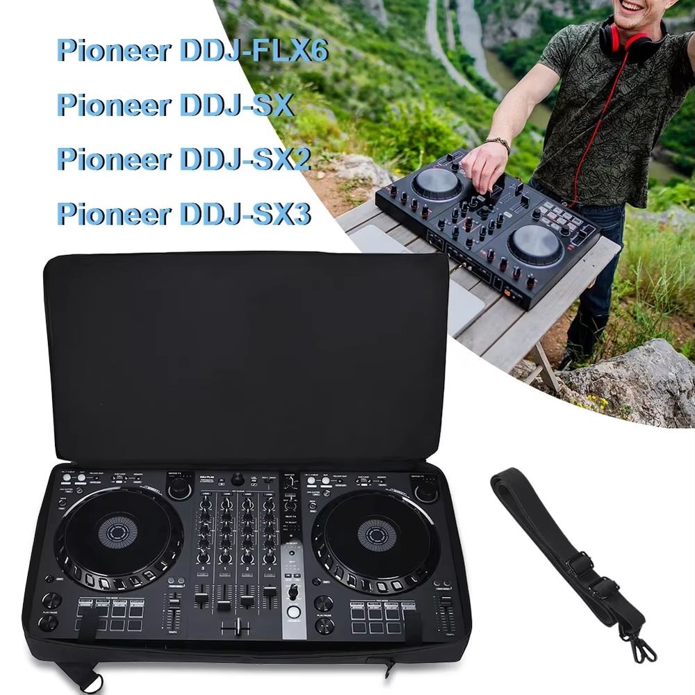 Shock Proof Carrying Case With Adjustable Shoulder Strap For Pioneer DDJ Controllers 3