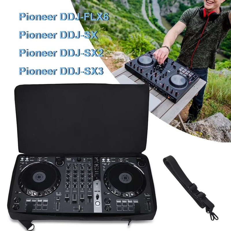 Shock Proof Carrying Case With Adjustable Shoulder Strap For Pioneer DDJ Controllers 3