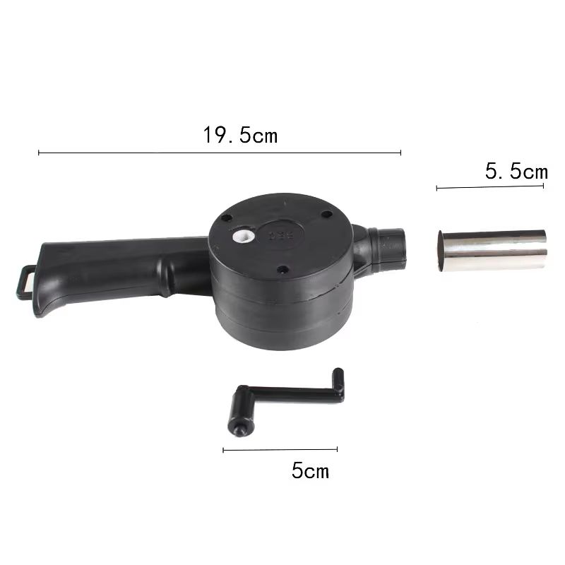 LMETJMA Manual Hand Crank BBQ Fan Air Blower For Faster Charcoal Ignition 5
