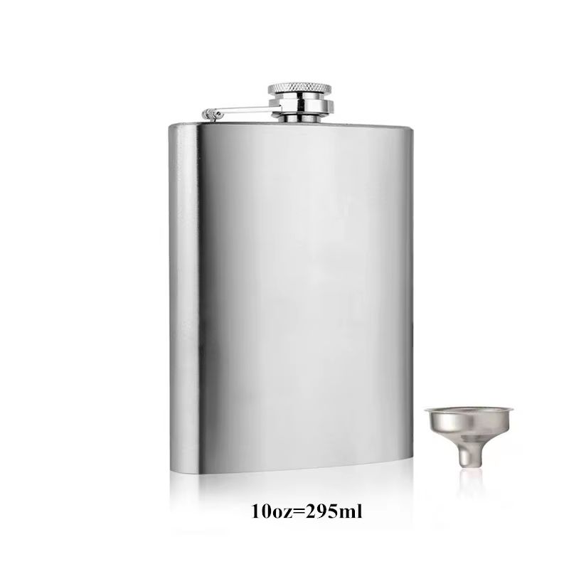 LMETJMA Stainless Steel Hip Flask With Screw Cap And Funnel For Easy Pouring 9
