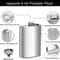 LMETJMA Stainless Steel Hip Flask With Screw Cap And Funnel For Easy Pouring 1