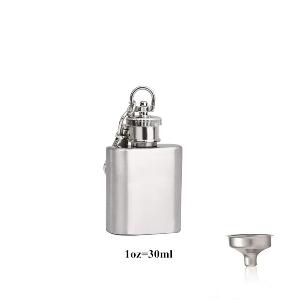 LMETJMA Stainless Steel Hip Flask With Screw Cap And Funnel For Easy Pouring 6