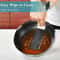 LMETJMA Stainless Steel Honeycomb Nonstick Frying Pan With Lid For All Cooktops 4