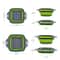 LMETJMA Square Collapsible Silicone Colander For Kitchen Draining And Rinsing 1