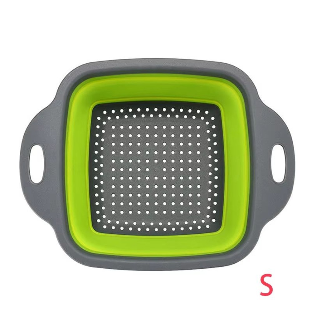 LMETJMA Square Collapsible Silicone Colander For Kitchen Draining And Rinsing 6