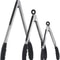 Silicone Tip Stainless Steel Locking Kitchen BBQ Tongs In Multiple Sizes 0