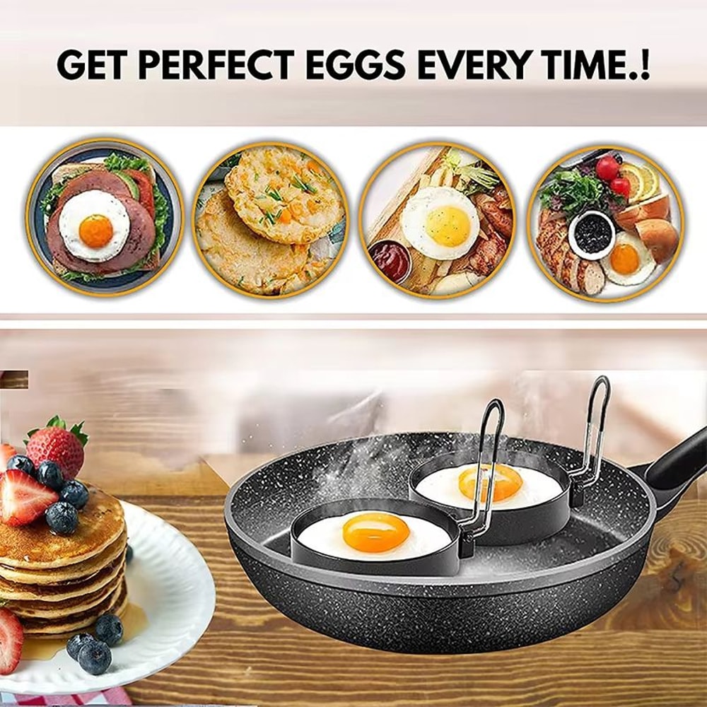 Professional Stainless Steel Egg Frying Ring For Perfect Round Eggs And Pancakes 1