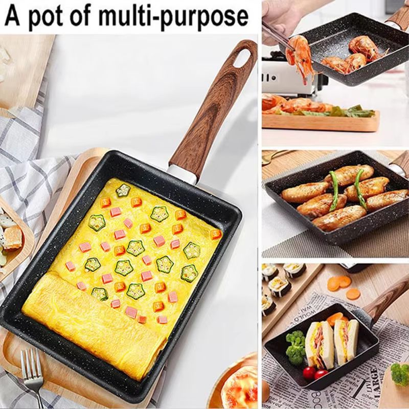 Japanese Tamagoyaki Nonstick Omelette Pan For Perfect Rolled Eggs 2