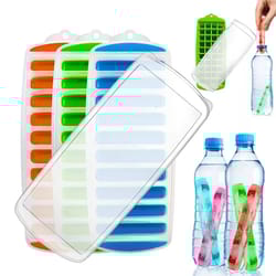 pop out plastic ice stick tray with lid for water and sports bottles