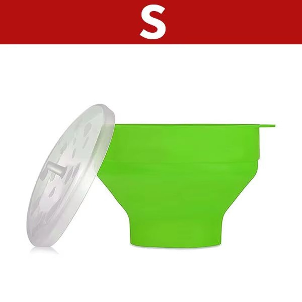 Silicone Microwave Popcorn Popper Collapsible BPA Free Popcorn Bowl With Lid 7