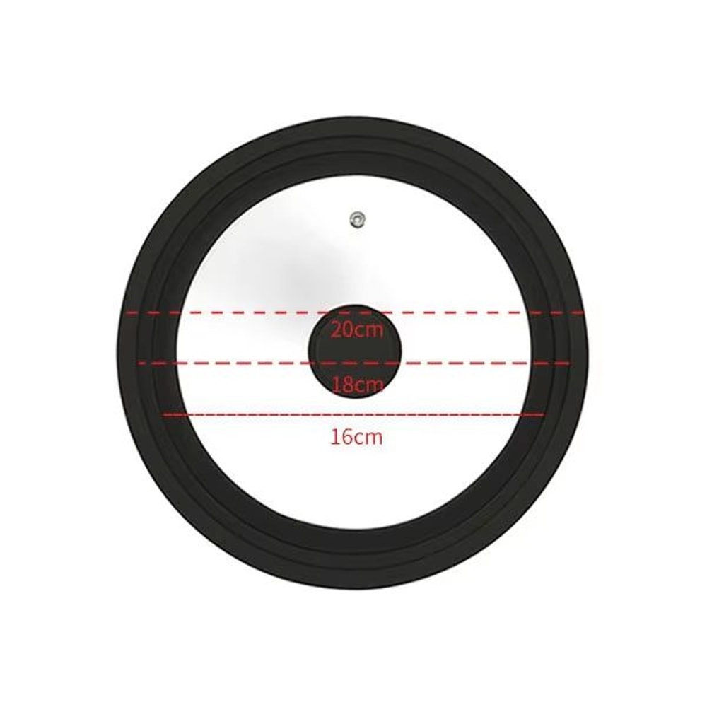 Multi Size Universal Tempered Glass Lid With Silicone Rim For Pots And Pans 6
