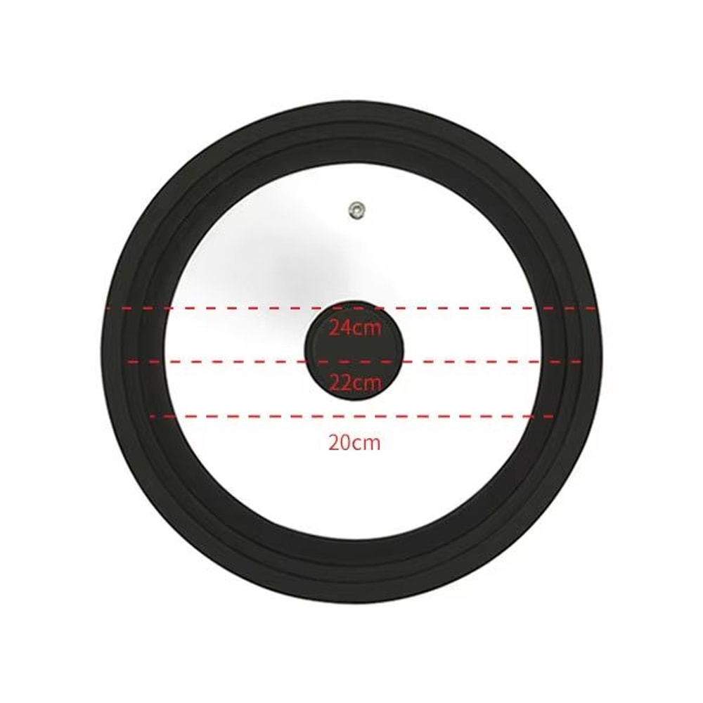 Multi Size Universal Tempered Glass Lid With Silicone Rim For Pots And Pans 7
