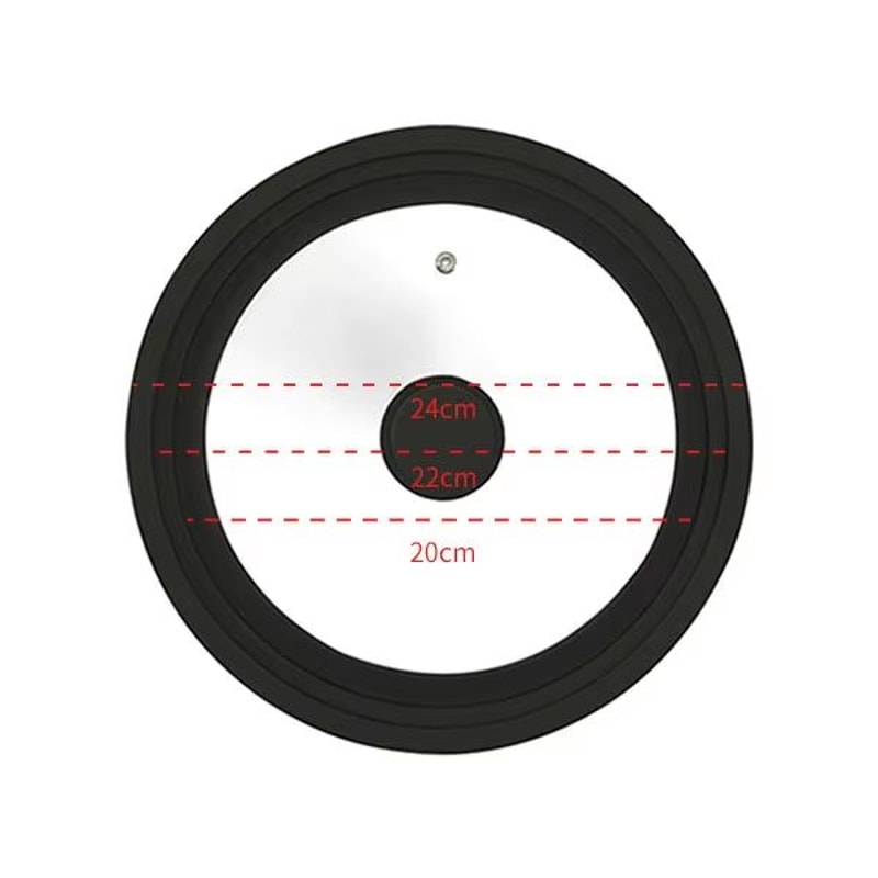 Multi Size Universal Tempered Glass Lid With Silicone Rim For Pots And Pans 7