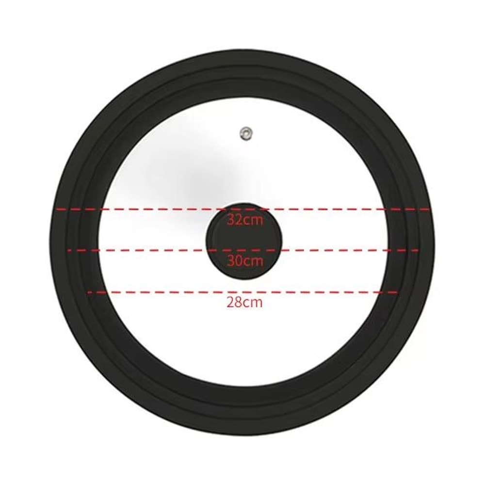 Multi Size Universal Tempered Glass Lid With Silicone Rim For Pots And Pans 9