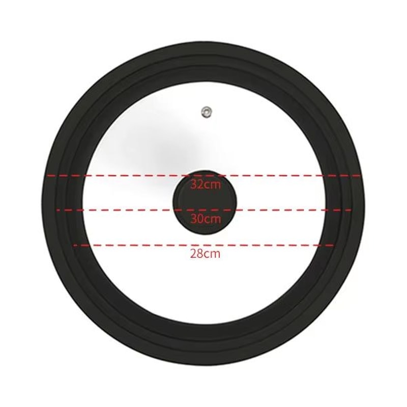 Multi Size Universal Tempered Glass Lid With Silicone Rim For Pots And Pans 9