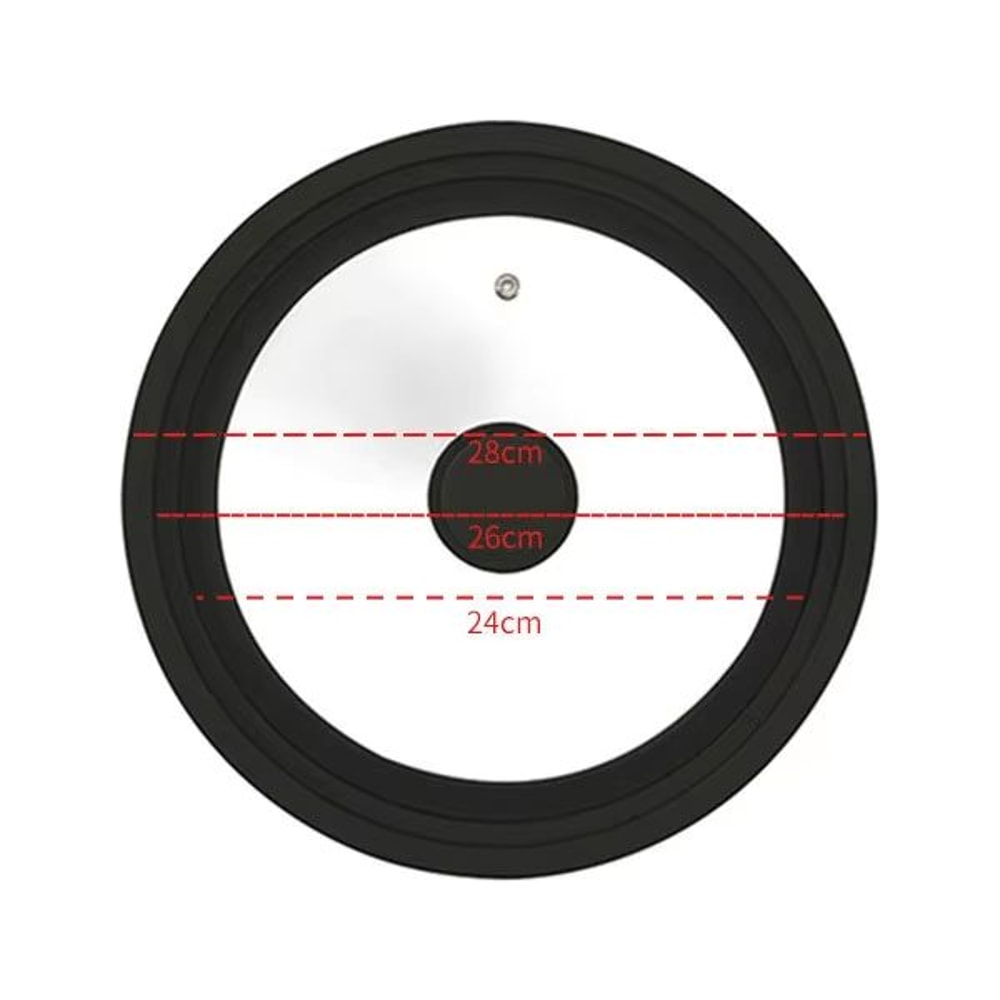 Multi Size Universal Tempered Glass Lid With Silicone Rim For Pots And Pans 8