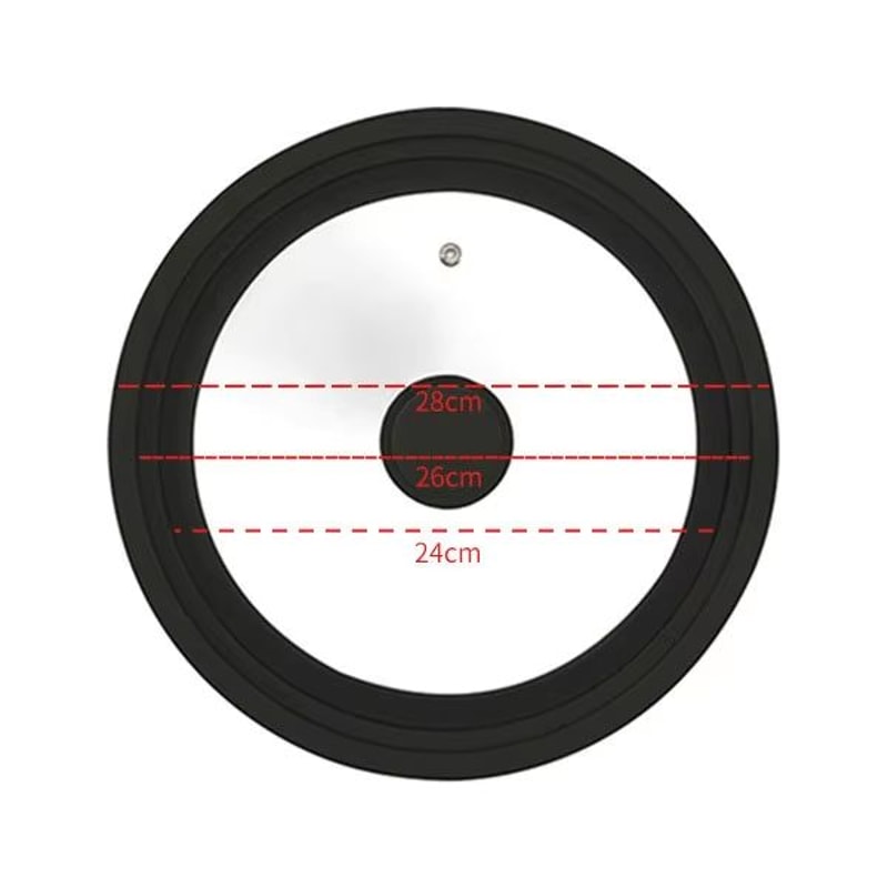 Multi Size Universal Tempered Glass Lid With Silicone Rim For Pots And Pans 8